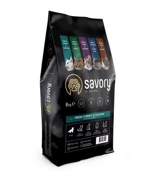Сухий корм для кошенят усіх порід Savory Kitten зі свіжою індичкою та куркою, 8 кг