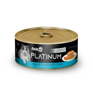 Вологий корм для котів AnimAll Platinum паштет з тунцем, 70 г