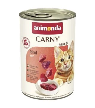 Беззерновий вологий корм для котів Animonda Carny Adult з яловичиною, 400 г