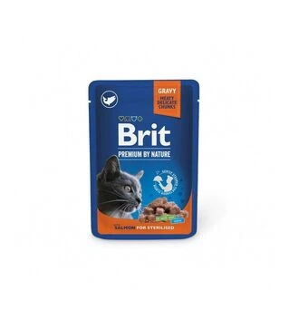 Влажный корм для стерилизованных кошек Brit Premium с лососем, 100 г