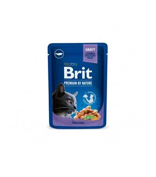 Влажный корм для кошек Brit Premium с треской, 100 г