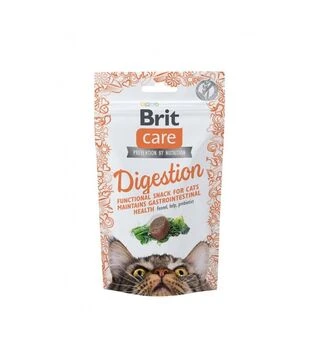 Ласощі для котів Brit Care Functional Snack Digestion для підтримки травлення, з тунцем, 50 г