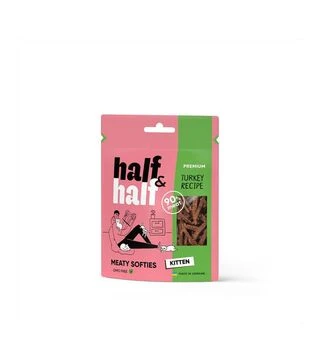 Ласощі для кошенят Half&amp;Half м'ясні смужечки, з індичкою, 50 г