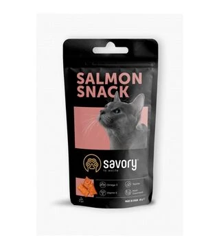 Хрумкі ласощі-подушечки для котів Savory Cats Snacks Pillows Gourmand з лососем, 60 г