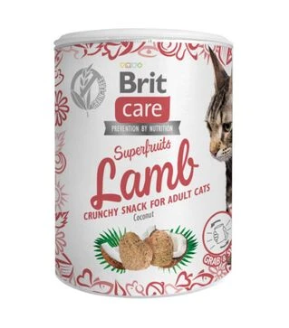 Лакомства для кошек Brit Care Superfruits Snack с ягненком и кокосом, 100 г