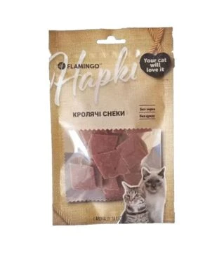 Лакомство для кошек Flamingo снеки с мясом кролика, 50 г
