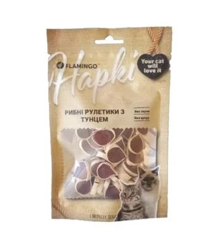 Лакомство для кошек Flamingo роллы с мясом тунца, 50 г