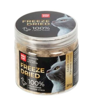 Ласощі для котів WAUCAT Treats Freeze Dried качине м&rsquo;ясо, 20 г