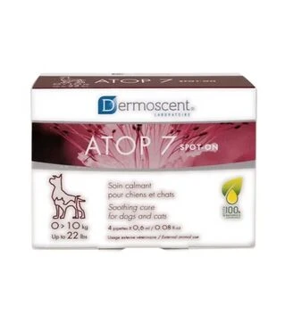 Краплі для котів і собак Dermoscent ATOP 7 для догляду за шкірою, на вагу до 10 кг, 4 шт