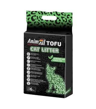 Наповнювач для котячих туалетів AnimAll Tofu Green Tea соєвий з ароматом зеленого чаю, 2,6 кг