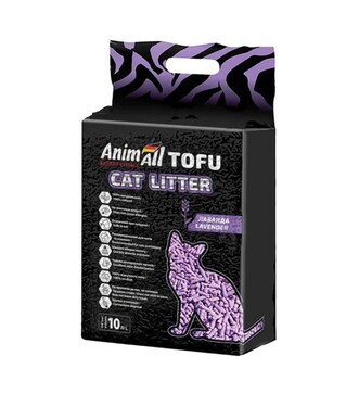 Наполнитель для кошачьих туалетов AnimAll Tofu Lavender соевый с ароматом лаванды, 2,6 кг