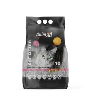 Наполнитель для кошачьих туалетов AnimAll Premium Baby Powder бентонитовый с ароматом детской пудры, 10 л