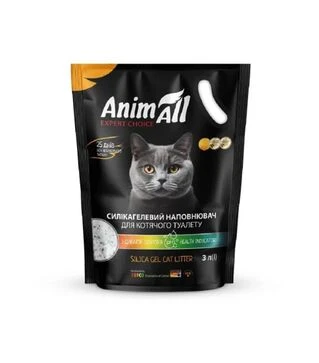 Наполнитель для кошачьих туалетов AnimAll силикагелевый с индикатором уровня pH мочи, 1,2 кг