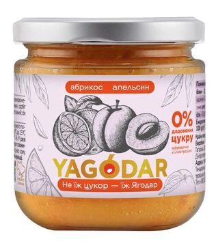 Джем Yagodar абрикос-апельсин без сахара 210 г