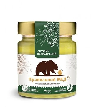 Мед падевий Правильний мед, 250 г скло