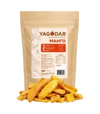 Манго сублимированное Yagodar без сахара 30 г