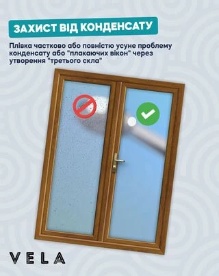 Пленка на окна энергосберегающая прозрачная Vela, 15 мкм, 1,1х5,5 м