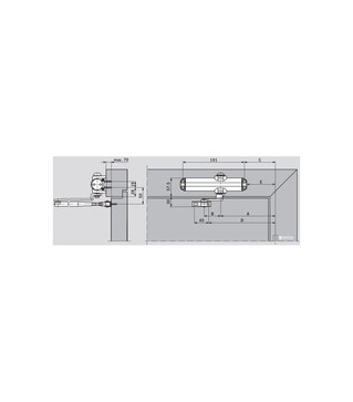 Дверной доводчик DORMA TS Compact с фиксирующей рычажной тягой, Белый (67010211)