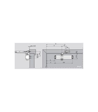 Дверной доводчик DORMA TS Compact с фиксирующей рычажной тягой, Белый (67010211)