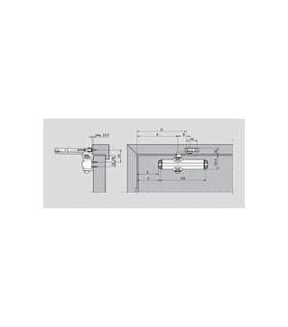 Дверний доводчик DORMA TS Compact зі стандартною тягою, Білий (67010111)