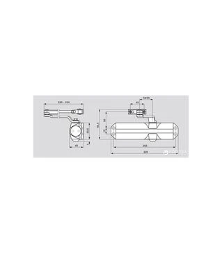 Дверной доводчик DORMA TS 68 с фиксирующей рычажной тягой, Серебристый (66400201)