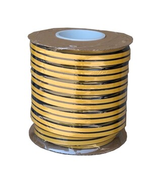 Уплотнитель самоклеящийся Stomil Sanok D-профиль, 9х7,4 мм, 100 м, Коричневый (SD-1AX)
