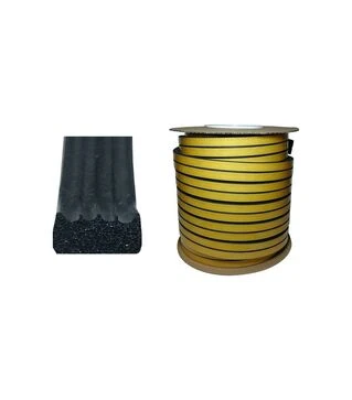 Уплотнитель самоклеящийся Stomil Sanok E-профиль, 9х4 мм, 125 м, Черный (SD-58X)