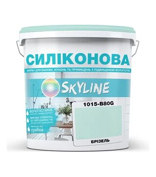 Краска цветная силиконовая для влажных помещений SkyLine 1015-B80G Бризель, 5 л