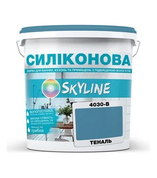 Фарба кольорова силіконова для вологих приміщень SkyLine 4030-B Теналь, 5 л