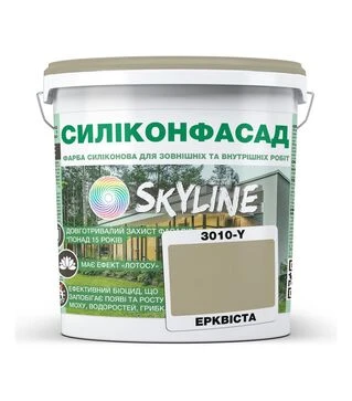 Фарба кольорова силіконова фасадна Силіконфасад SkyLine 3010-Y Ерквіста, 3 л