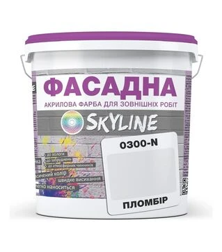 Краска цветная акрил-латексная фасадная SkyLine 0300-N Пломбир, 1 л