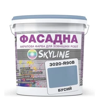 Краска цветная акрил-латексная фасадная SkyLine 3020-R90B Бусый, 3 л
