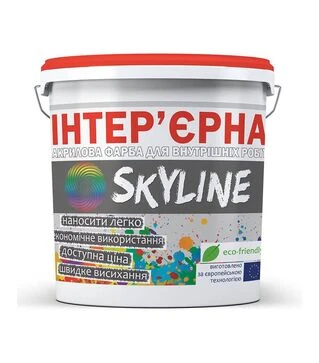 Краска акриловая интерьерная SkyLine Белый, 1,4 кг