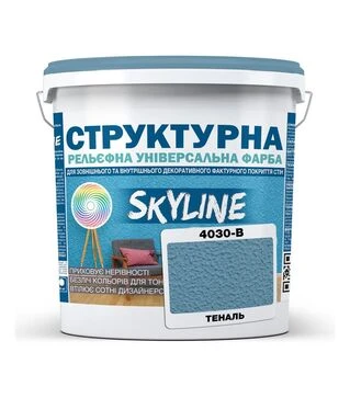 Краска цветная структурная SkyLine 4030-B Теналь, 16 кг