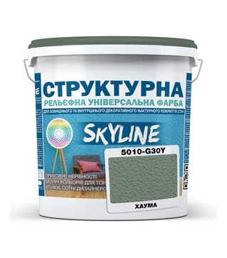 Краска цветная структурная SkyLine 5010-G30Y Хаума, 4,8 кг