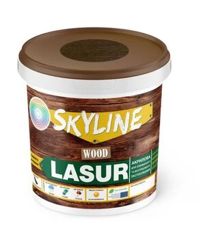 Лазур акрилова декоративно-захисна SkyLine LASUR Wood для обробки дерева Кіпарис, 0,4 л