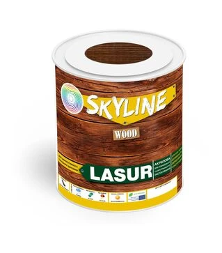 Лазурь акриловая декоративно-защитная SkyLine LASUR Wood для обработки дерева Махагон, 0,75 л
