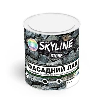 Лак акриловий фасадний SkyLine Stone для каменю з мокрим ефектом Глянцевий, 0,75 л