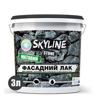 Лак акриловый фасадный SkyLine Stone для камня Матовый, 3 л