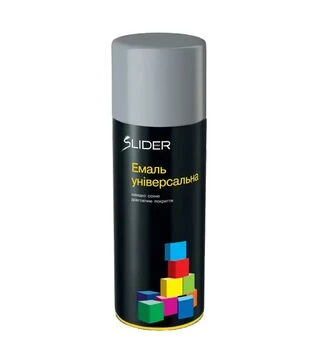 Емаль універсальна SLIDER Color, RAL 7046, Сірий, 400 мл