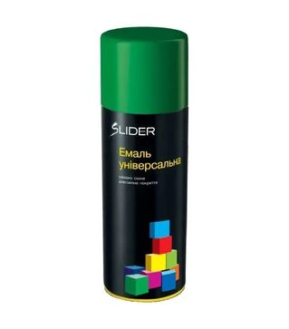 Эмаль универсальная SLIDER Color, RAL 6029, Зеленый, 400 мл