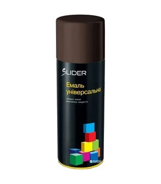 Емаль універсальна SLIDER Color, RAL 8017, Коричневий, 400 мл