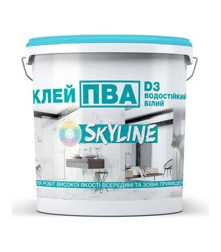 Клей ПВА міцний універсальний водостійкий D3 SkyLine, 1 кг