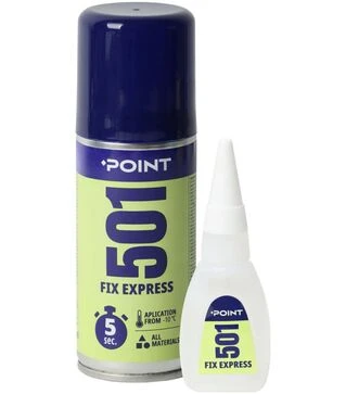 Клей двокомпонентний швидкої фіксації Point 501 Fix Express універсальний, експрес-монтаж, Прозорий, 100 мл + 25 г
