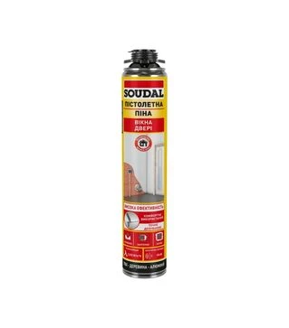 Пена монтажная пистолетная Soudal Окна-Двери, 750 мл