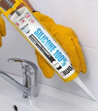 Герметик силіконовий вологостійкий Fome Flex 100% Silicone, Білий, 310 мл