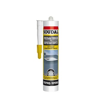 Герметик битумный водостойкий Soudal Soudafalt кровельный, Черный, 280 мл