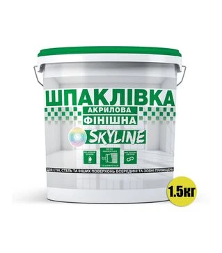 Шпаклевка акриловая финишная SkyLine Белоснежная, 1,5 кг