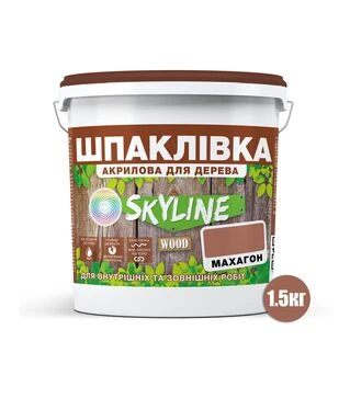 Шпаклівка акрилова SkyLine Wood для дерева Махагон, 1,5 кг