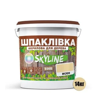 Шпаклівка акрилова SkyLine Wood для дерева Ясен, 14 кг